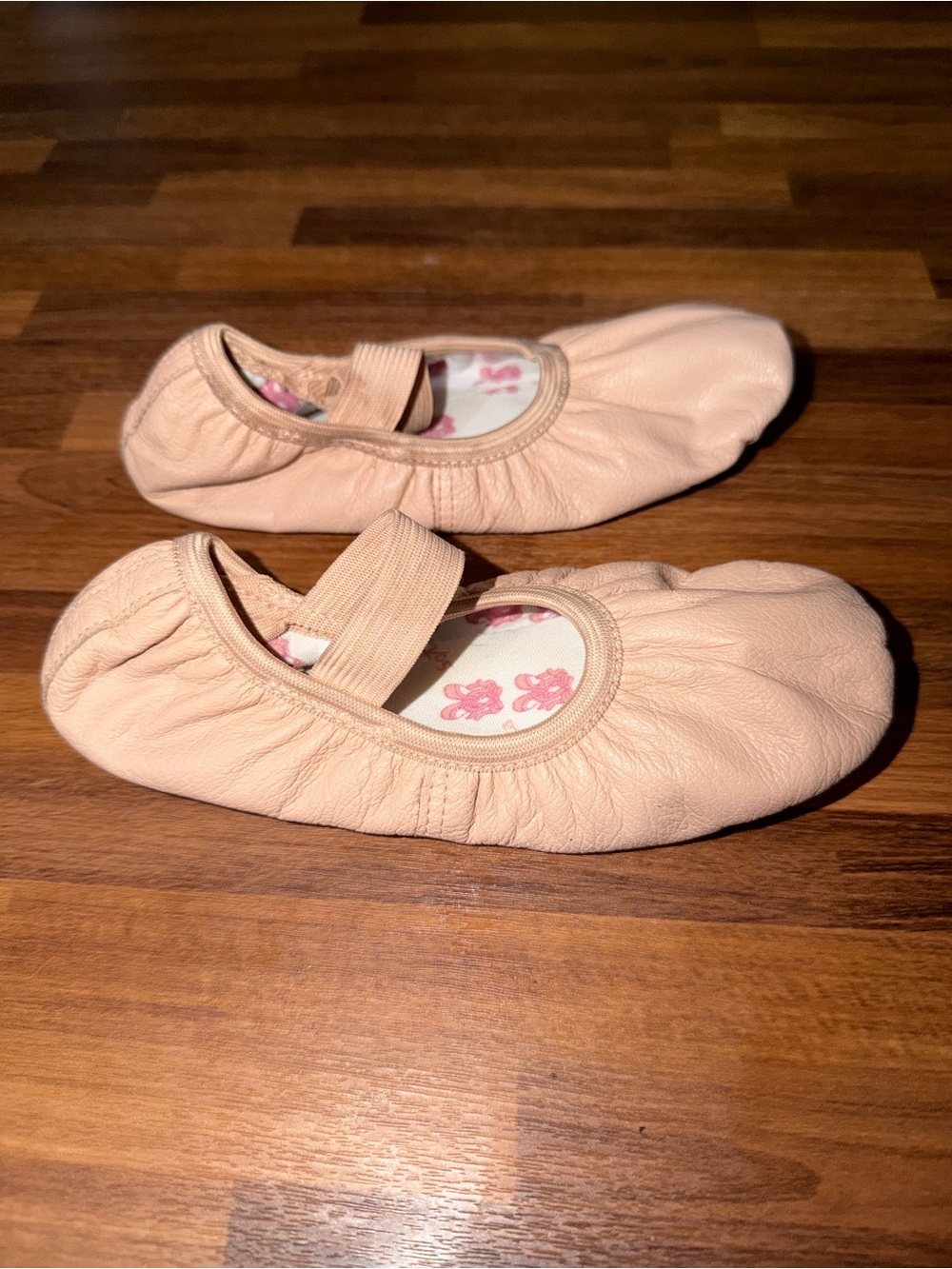 So Danca Leather Ballet Shoes Pink Full Sole Dance Slippers SD60 Size 13.5B
